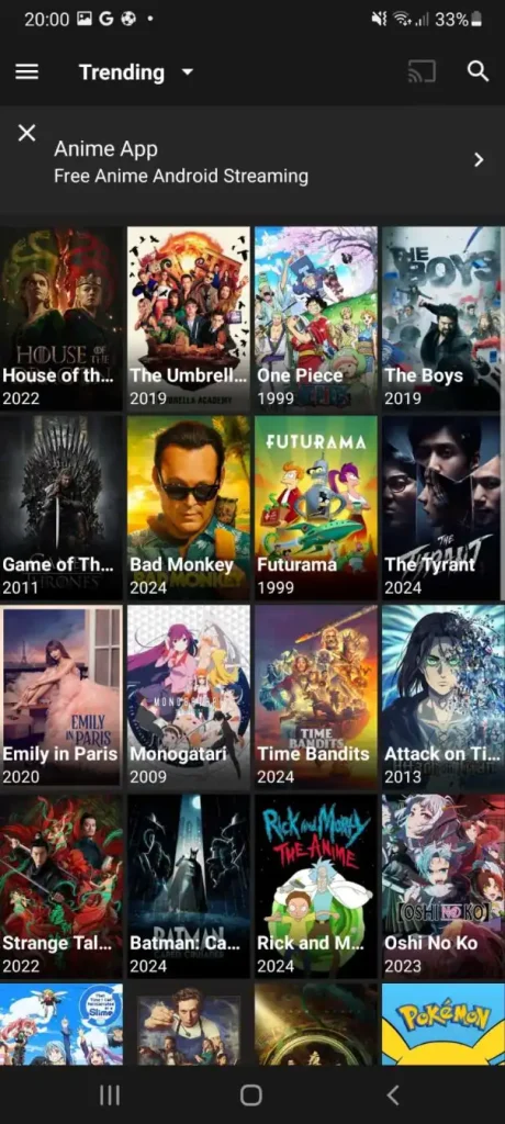 Anime App Available