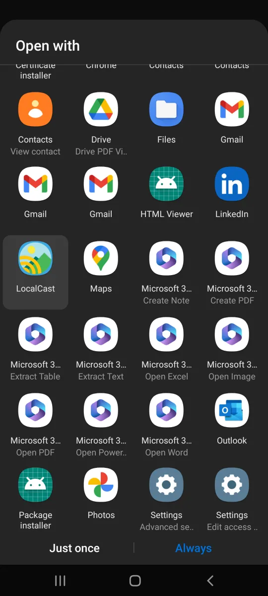 Select-Open-with-LocalCast